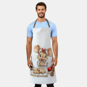 かわいいクリスマスシェフマウス エプロン (着用した状態)