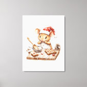 かわいいクリスマスシェフマウス キャンバスプリント (正面)