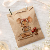 かわいいクリスマスシェフマウス フェイバーバッグ (クリップ留めされた状態)