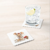 かわいいクリスマスシェフマウス ペーパーコースター (インサイチュ)