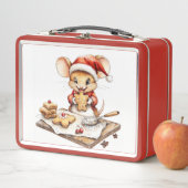 かわいいクリスマスシェフマウス メタルランチボックス (インサイチュ)