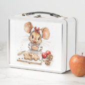 かわいいクリスマスシェフマウス メタルランチボックス (インサイチュ)