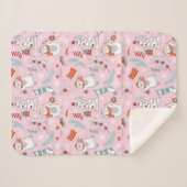 かわいいクリスマスシェルパ毛布 シェルパブランケット (正面(横))