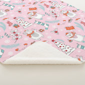 かわいいクリスマスシェルパ毛布 シェルパブランケット (3/4)