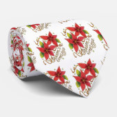 かわいいクリスマスシーズンの挨拶 - ポインセチア ネクタイ (ロール)