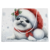 かわいいクリスマスシー ラージペーパーバッグ (正面)