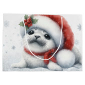かわいいクリスマスシー ラージペーパーバッグ (裏面)