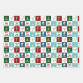 かわいいクリスマスジムナスティックガールズパーソナライズド ラッピングペーパーシート (正面3)