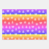 かわいいクリスマスジンジャークッキー ラッピングペーパーシート (正面3)