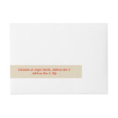 かわいいクリスマスジンジャーブレッドカスタムカップル ラップアラウンド宛名ラベル (正面)