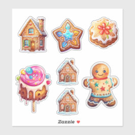 かわいいクリスマスジンジャーブレッドクッキーセット シール