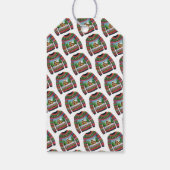 かわいいクリスマスジンジャーブレッドハウス醜いクリスマスセーター ギフトタグ (裏面)