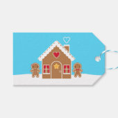 かわいいクリスマスジンジャーブレッドハウス ギフトタグ (正面(横))