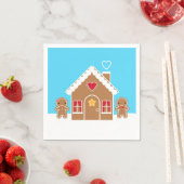 かわいいクリスマスジンジャーブレッドハウス スタンダードカクテルナプキン (インサイチュ)