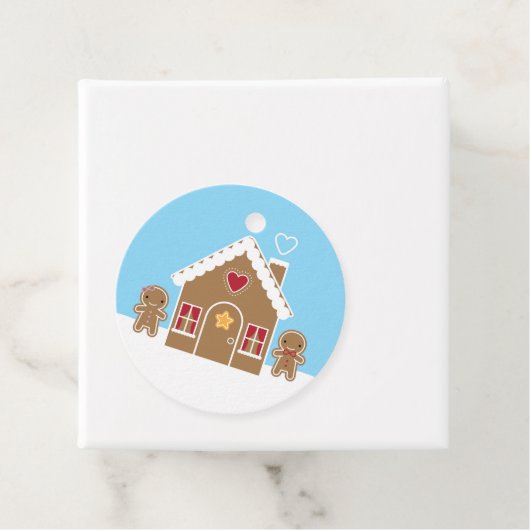 かわいいクリスマスジンジャーブレッドハウス フェイバータグ