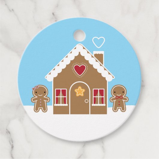 かわいいクリスマスジンジャーブレッドハウス フェイバータグ (正面)