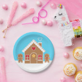 かわいいクリスマスジンジャーブレッドハウス ペーパープレート (パーティー)