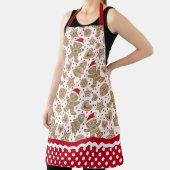 かわいいクリスマスジンジャーブレッドベーキング エプロン (インサイチュ)