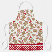 かわいいクリスマスジンジャーブレッドベーキング エプロン (正面)
