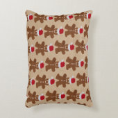 かわいいクリスマスジンジャーブレッドマンクッキークラフト アクセントクッション (正面(垂直))