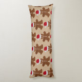 かわいいクリスマスジンジャーブレッドマンクッキークラフト ボディピロー (裏面 (縦))