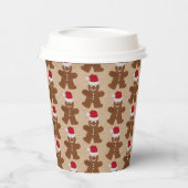 かわいいクリスマスジンジャーブレッドマンクッキークラフト 紙コップ (左)