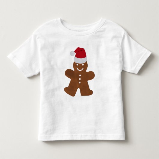 かわいいクリスマスジンジャーブレッドマンクッキー トドラーTシャツ (正面)