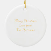 かわいいクリスマスジンジャーブレッドマンパーソナライズされた セラミックオーナメント (裏面)