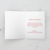 かわいいクリスマスジンジャーブレッドマンホリデーカード カード (内部)