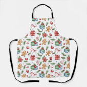 かわいいクリスマスジンジャーブレッドマン エプロン (正面)