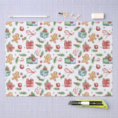 かわいいクリスマスジンジャーブレッドマン 薄葉紙 (クラフト)