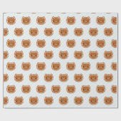 かわいいクリスマスジンジャーブレッド猫 ラッピングペーパー (フラット)