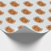 かわいいクリスマスジンジャーブレッド猫 ラッピングペーパー (角)