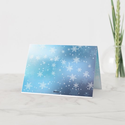 かわいいクリスマススカンジナビアスタイルの青 シーズンカード (裏面)