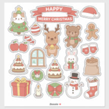 かわいいクリスマスステッカー爆弾スマホケース | 可愛いCa