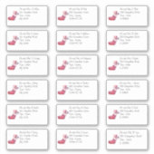 かわいいクリスマスストッキングの個人名と住所 シール (正面)