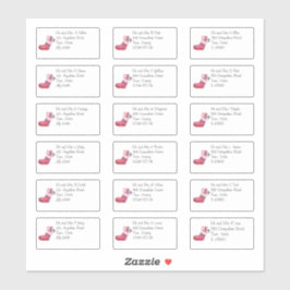 かわいいクリスマスストッキングの個人名と住所 シール