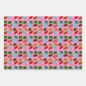 かわいいクリスマスストッキング ラッピングペーパーシート (正面3)