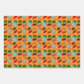 かわいいクリスマスストッキング ラッピングペーパーシート (正面2)