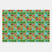 かわいいクリスマスストッキング ラッピングペーパーシート (正面)