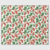 かわいいクリスマスストッキング ラッピングペーパー (フラット)