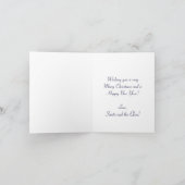 かわいいクリスマススノーグローブサンタクロース、スター、バード シーズンカード (内部)