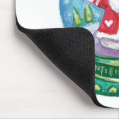 かわいいクリスマススノーグローブサンタクロース、スター、バード マウスパッド (コーナー)