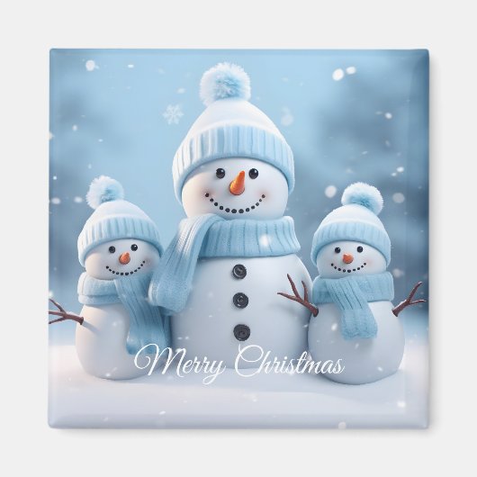 かわいいクリスマススノーマンマグネット マグネット (正面)