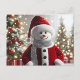 かわいいクリスマススノーマン ポストカード