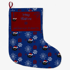 かわいいクリスマススパイダーのオーダーメイドストッキング ラージクリスマスストッキング