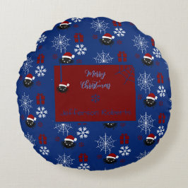 かわいいクリスマススパイダーのオーダーメイド ラウンドクッション