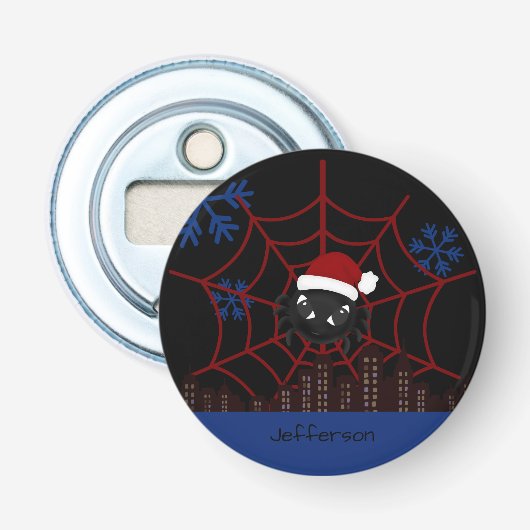 かわいいクリスマススパイダーのオーダーメイド 栓抜き (正面)