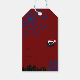 かわいいクリスマススパイダーのギフトタグ ギフトタグ