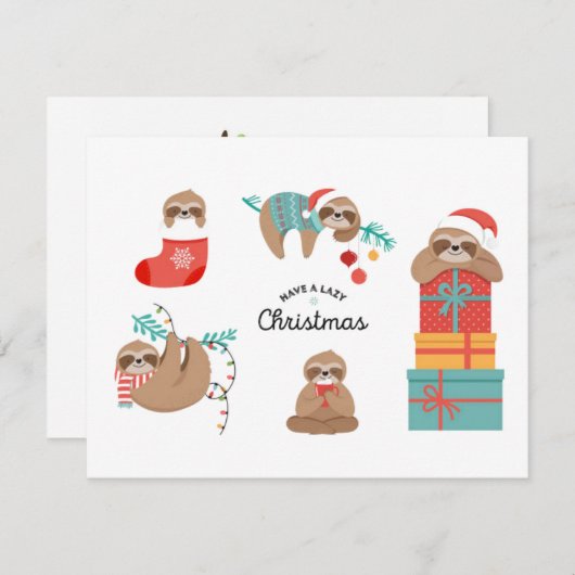 かわいいクリスマススリoth シーズンカード (正面/裏面)